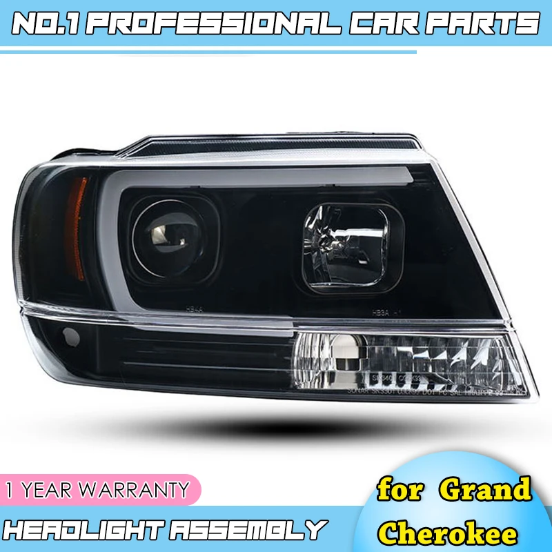 

Car Styling for Jeep Grand Cherokee 1999-2004 LED headlight Xenon HID front light LED DRL angel eyes