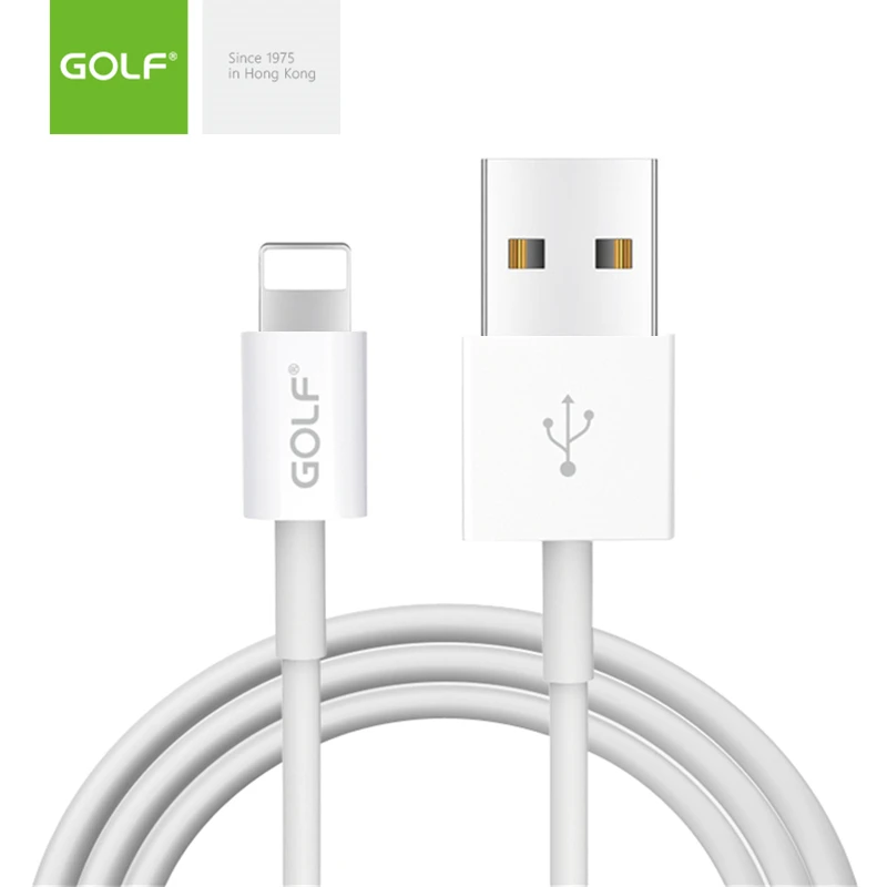 GOLF 1 м Быстрая зарядка USB кабель синхронизации данных для iPhone 6 6S 7 8 Plus X XS MAX XR 5 5S 5C SE оригинальные кабели для зарядного устройства USB