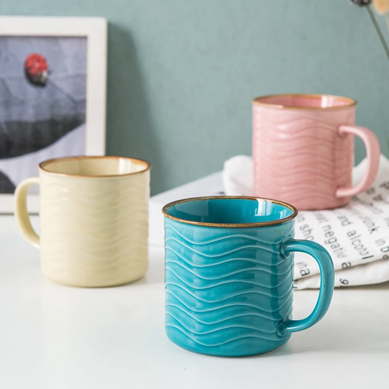 

Simple Milk Breakfast Christmas Mugs Cups Large Ceramic Household Coffee Cute Cup