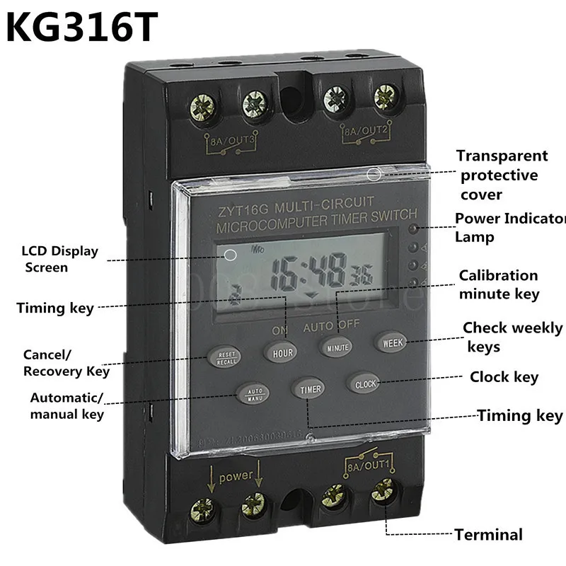 zyt16g-3a 220VAC 25A микрокомпьютер цифровой колокольчик программа колокольчик контроллер колокольчик программируемый kg316t таймер переключатель