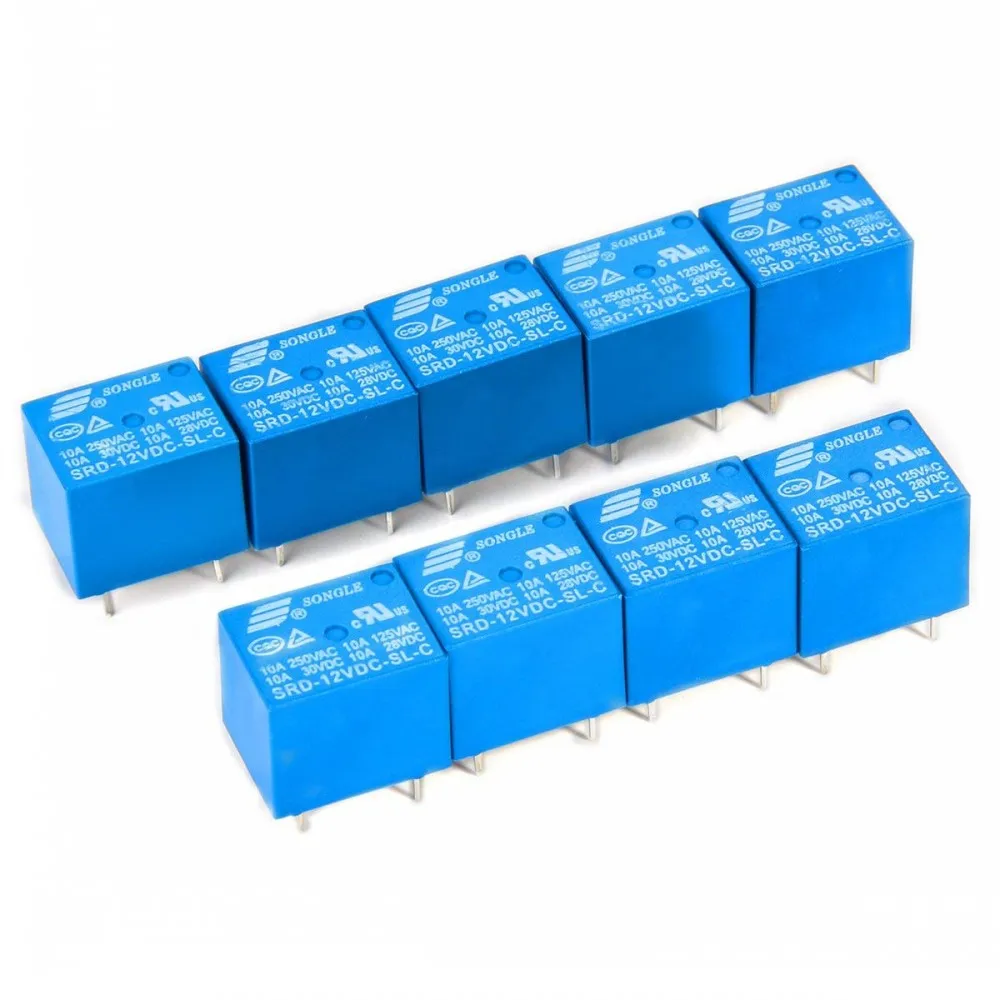50 шт./лот Новое реле Φ 5V 12V 24V 48V 10A 250VAC 5PIN T73|Реле| |