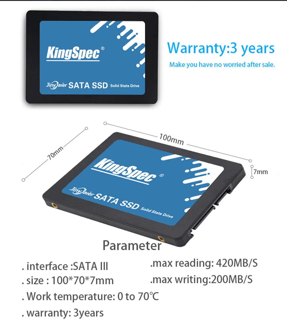 KingSpec SSD 2,5 жесткого диска SATA III 128 ГБ 240 512 1 ТБ hd твердотельный накопитель(SSD) Твердотельный накопитель на жестком диске dysk 500 Гб для ноутбука внутреннее