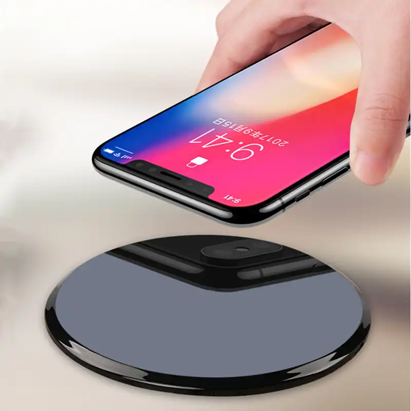 Беспроводное зарядное устройство Qi 10 Вт для iPhone X 8 Plus быстрая зарядка Samsung Galaxy S9 S8