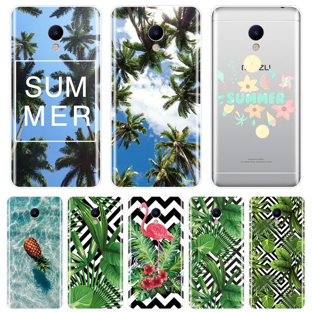

Pineapple Palm Flamingo Back Cover For Meizu M6 M5 M3 M2 Note Soft Silicone Phone Case For Meizu M6 M6S M6T M5 M5C M5S M3 M3S M2