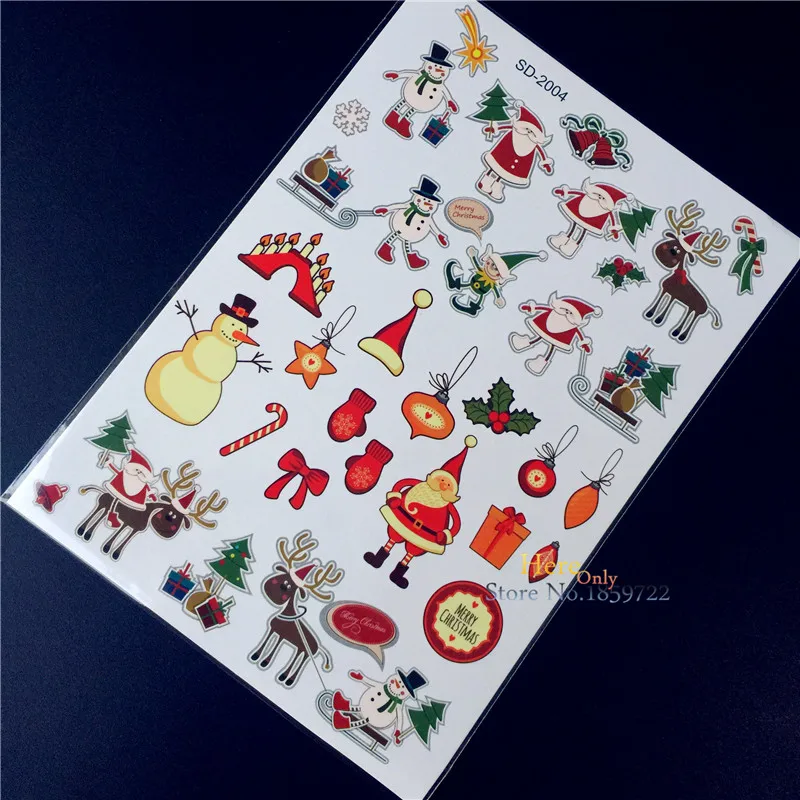 1 шт. детская тату наклейка Санта Клаус|stickers luggage|sticker lightstickers stick |