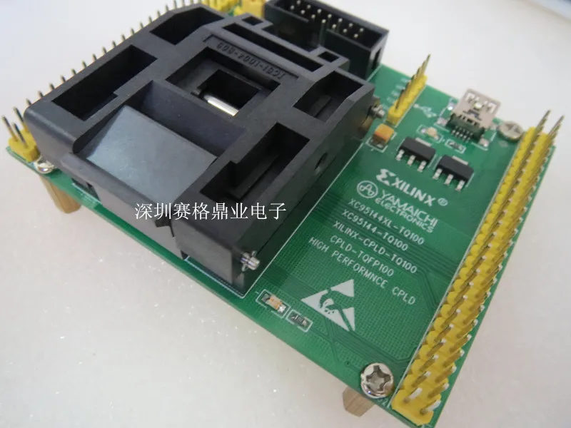 Clamshell XC95144XL-TQFP100 LQFP100-DIP100 YAMAICHI spacing 0.5mm IC Burning seat Adapter testing seat Test Socket test bench cable toner and probe