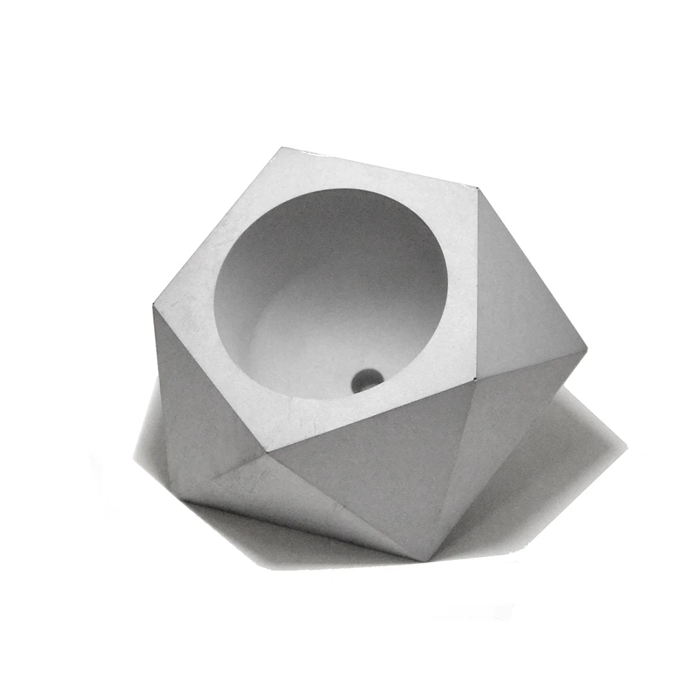 Geometric flower pots Reusable silicone concrete molds 3d Vase Molds