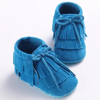 

Solid PU suede Leather Baby Moccasins hand-made fringe Baby girls Shoes toddler First Walker Chaussure Bebe newborn shoes