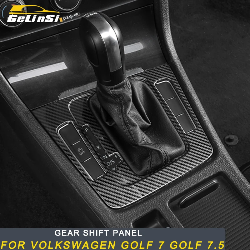 Gelinsi For Volkswagen Golf 7 Golf 7.5 Car Styling Gear Shift Panel Cover Trim Frame Sticker Interior Accessories
