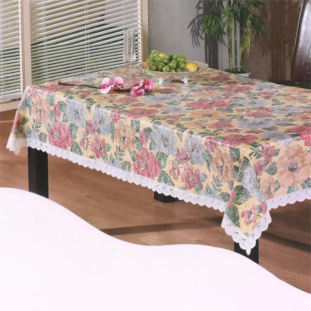 140x180cm PVC Table Cloth Waterproof Oil-proof Dining Tablecloth Table Cover Overlay Rectangular banquet Party hotel Decoration - Цвет: Color 4