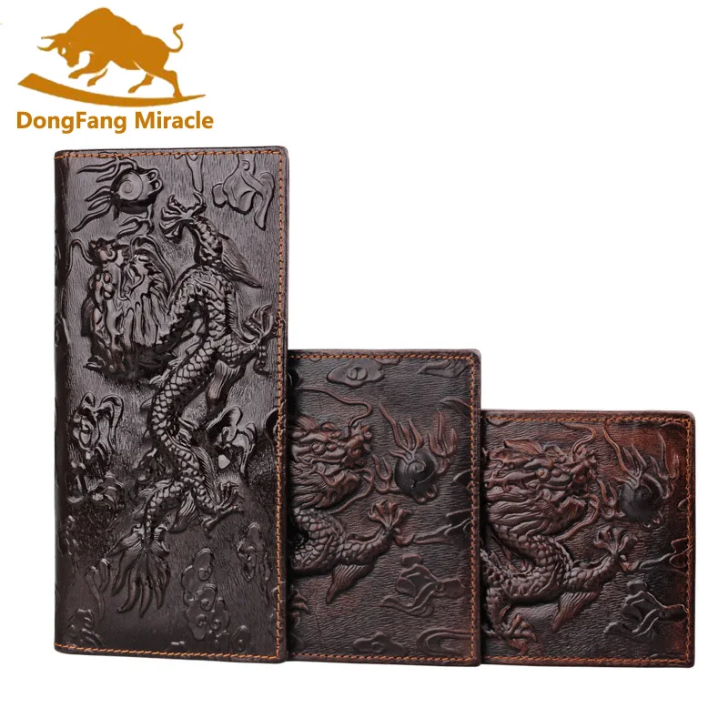 

Genuine Leather Men Wallets Vintage Famous Brand Design Card Holder Purse Bag Fashion Long Wallet Clutch
