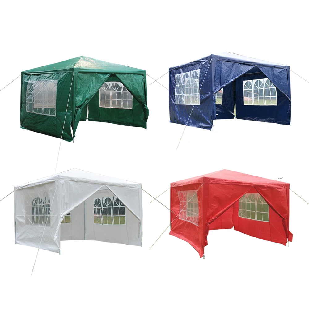 Gazebo New 3 x 6m Waterproof Outdoor PE Garden Gazebo Marquee Canopy Party Tent