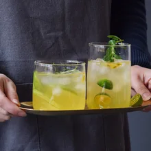 Оригинальная бутылка прозрачная стеклянная чашка сока Высокая Цветочная чайная чашка высокое боросиликатное тепло