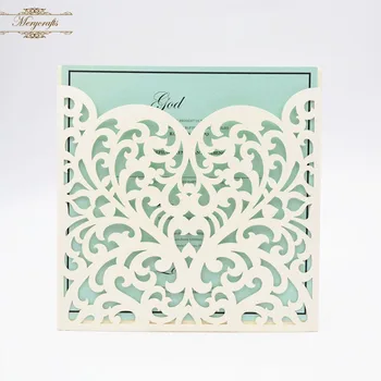 

Cream Beige color hot sale laser cut invitations Luxurious wedding cards