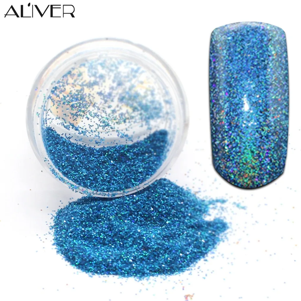 

New nail glitter powder 2g Galaxy Holographic Holo Flakes Nail Sequins chrome powder shimmer laser rainbow nail tips AL007