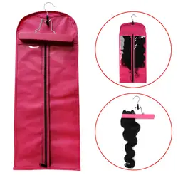 Горячая продажа 1 комплект розовые цветные наращивания волос сумка для хранения вешалка для париков наращивание волос, пакет чемодан сумки