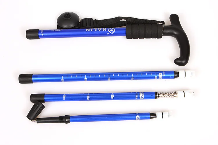 VILEAD Т-образная ручка Регулируемый В переменного тока, 50-110 см палки для скандинавской ходьбы Алюминий горный палка для альпинизма трекинговые палки четыре секции телескопической