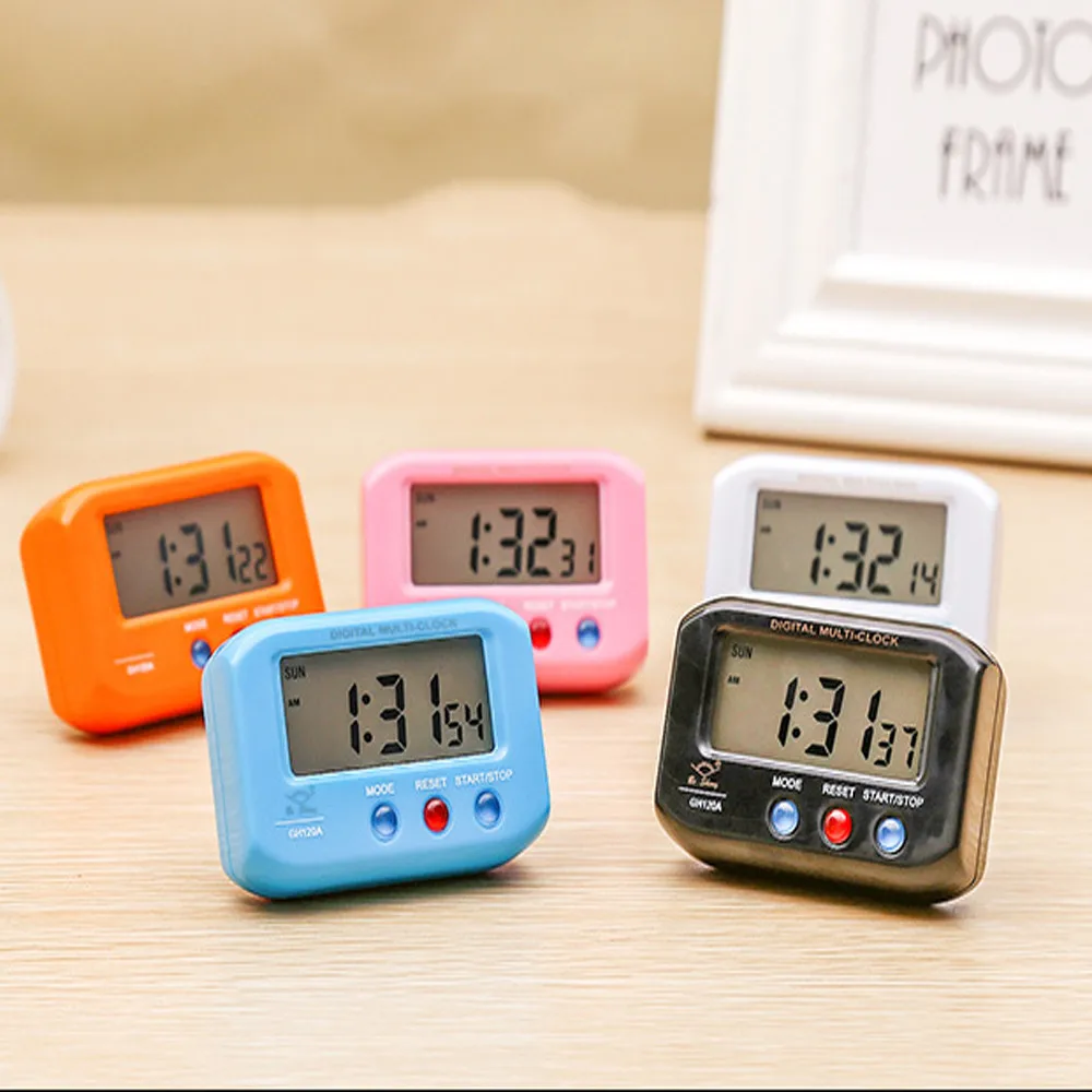 

Mini Digital Backlight LED Display Table Alarm Clock Snooze Calendar LED Changing Digital Alarm Clock Desk #K15