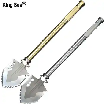 King Sea Military Portable Folding Shovel Survival Spade Trowel Dibble Pick Emergency Garden Camping Outdoor Palaplegable Tool