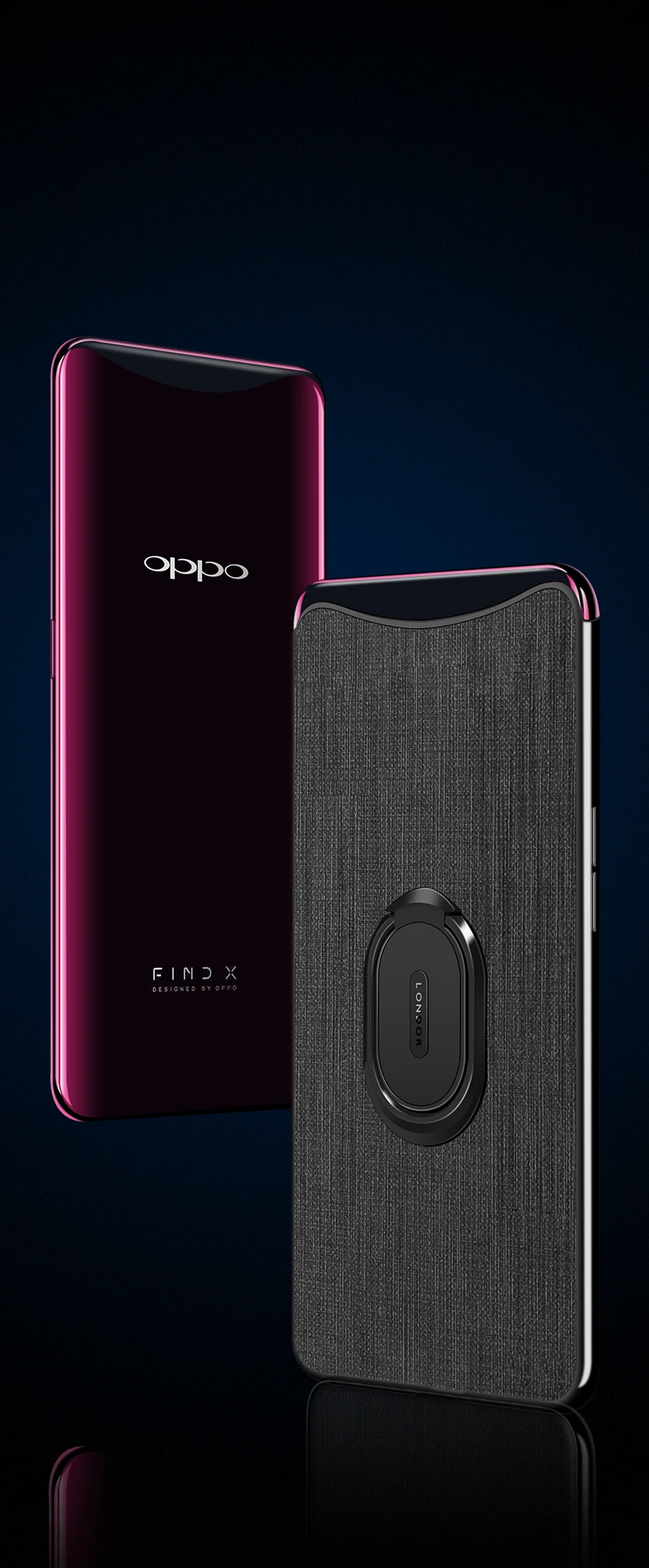 Роскошный чехол для OPPO Find X с магнитным кольцом, кожаный чехол для телефона, чехол для Oppo FindX