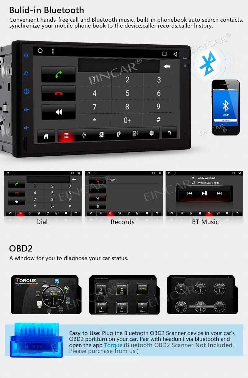 Cheap 2 din android 7.1 double din 8-core radio Car PC gps support 3G 4G OBD2 Bluetooth WIFI/USB/SD autorradio radio cassette recorder 4