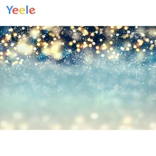 Yeele Merry Christmas Party Winter Snow Light Bokeh Baby Photo Background Custom Vinyl Photography Backdrop For Photo Studio kate blue snow photo backdrop christmas with trees bokeh light backdrops fotografia washable and seamless baby shower backdrop