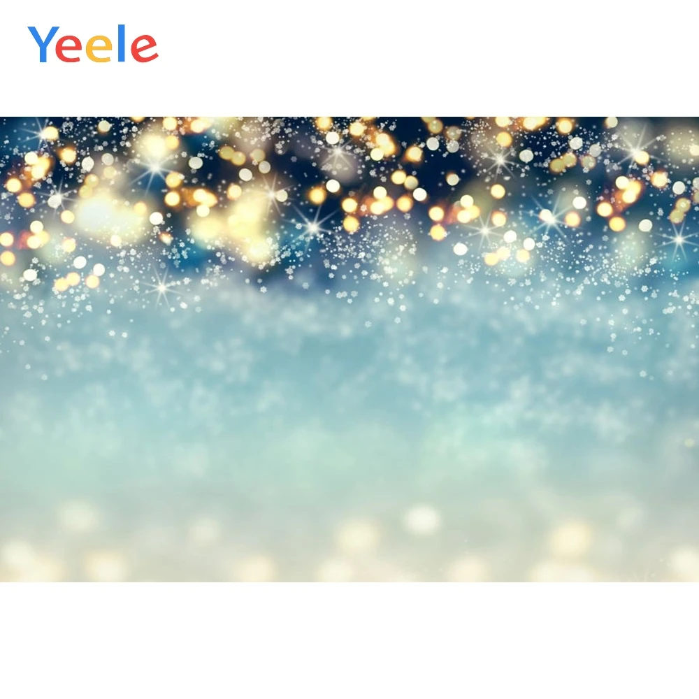 

Yeele Merry Christmas Party Winter Snow Light Brokeh Baby Photo Background Custom Vinyl Photography Backdrop For Photo Studio