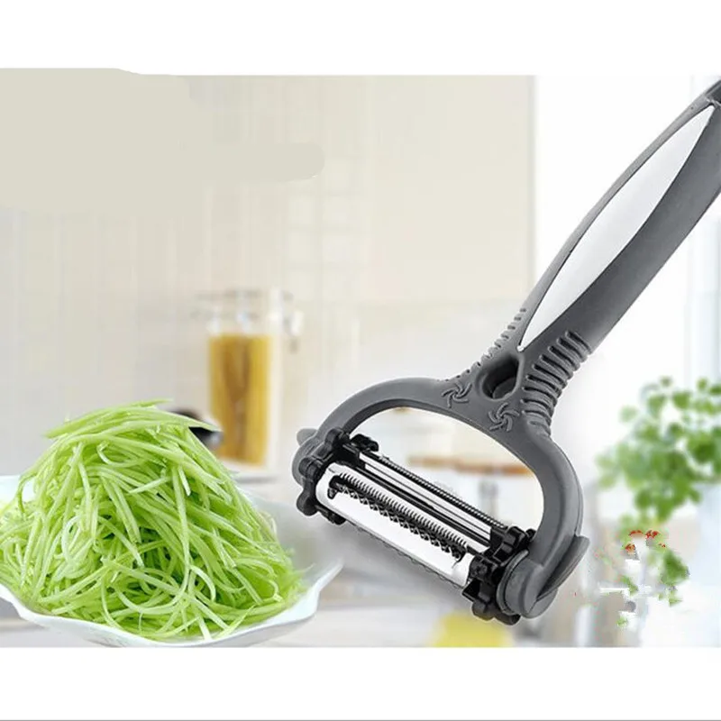 Кухонный вращающийся Овощечистка на 360 градусов, нож с 3 лезвиями, нож для фруктов, инструмент для чистки картофеля, моркови, дыни, терка