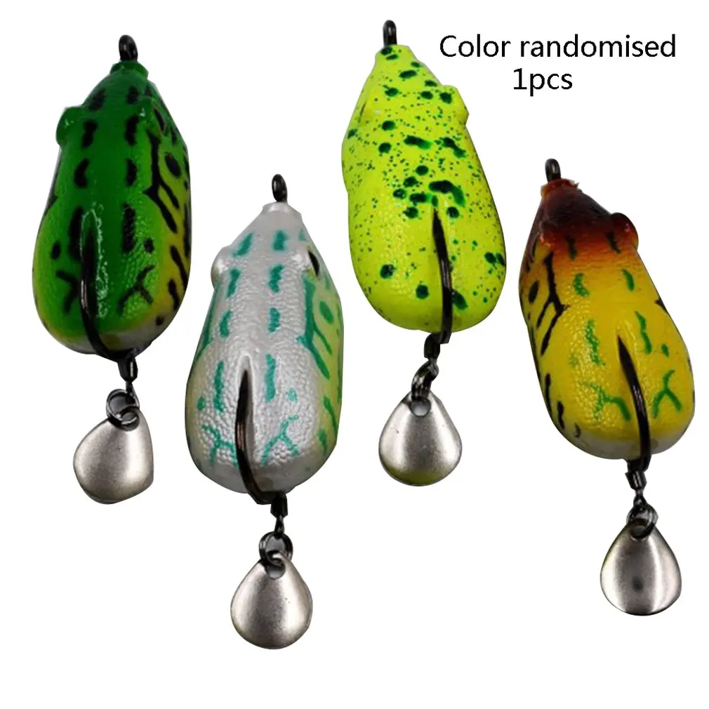 

With Sequins Lei Frog Luya Bait Blood Trough Hook Frog Single Hook Barb 5.5Cm-13G Black Fish Special Kill Long-Range Lure