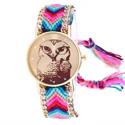 Для женщин часы Талисманы часы кварцевые Трикотажные Бесплатная доставка плетением группа темперамент браслет наручные часы Лидер продаж
