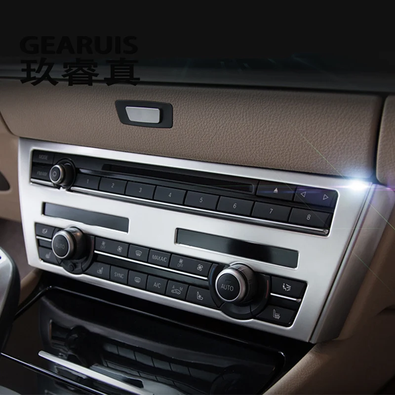 Us 26 68 8 Off Car Styling For Bmw F07 5 Series Gt Interior Trim Air Conditioning Cd Control Panel Decoration Stickers Covers Auto Accessories In
