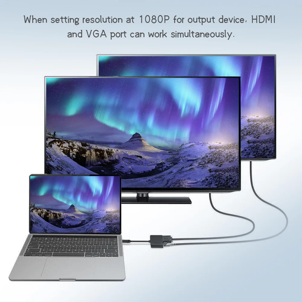 Тип C на HDMI VGA usb3.0 3,5 мм с разъемом подачи внешнего сигнала aux адаптер док-станция usb кабель для зарядки многопортовый конвертер кабель для Macbook pro dell huawei p20