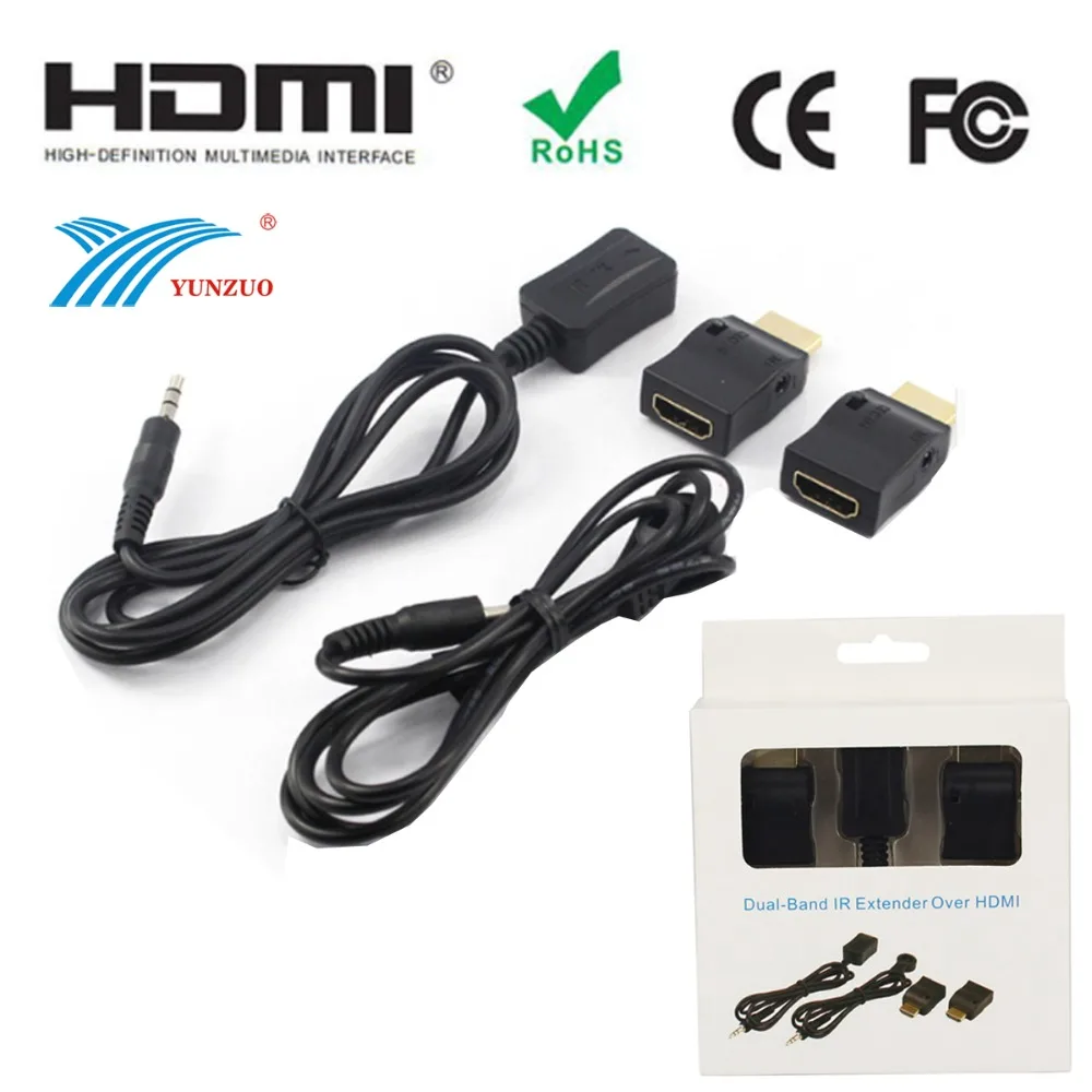 

Dual Band IR Extender Over HDMI Remote Control Receiver Infrared Repeater IR Signal Transmission for 150 Meters Extender