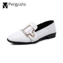 Жемчужное украшение для пряжек женские лоферы консервативный стиль с квадратным носком Слипоны без застежки в Корейском стиле два способа носить кеды уютные квартиры
