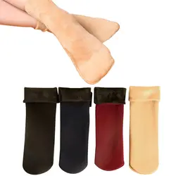 2 пары Для женщин зимние Утепленная одежда кашемир толще универсальные носок сплошной Цвет модные Повседневное короткие женские носки