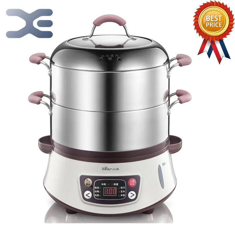Baratos 8 10l 220 V vapor eléctrico vapor al vapor calentador de alimentos pan caliente Electrodomésticos de cocina