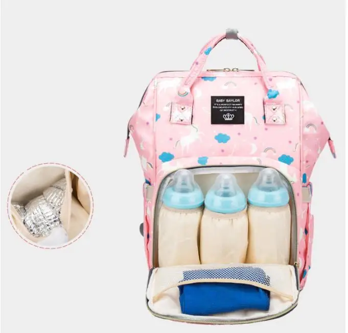 pink changing backpack