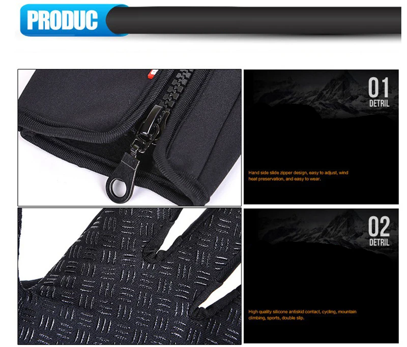 Motocicleta completa Dedo Luvas De Pesca Equipamento