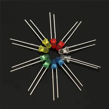 

200Pcs 3MM LED Light Assorted Kit Red Green Blue Yellow White DIY LEDs Set
