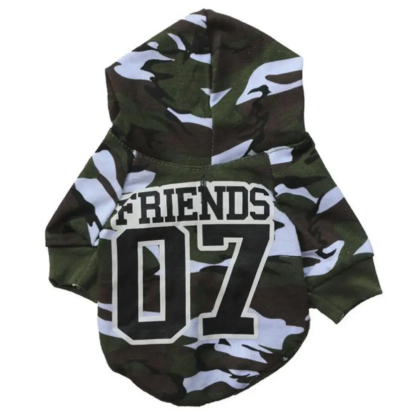 

Dog Clothes Camouflage Clothing Summer Pet Dog Clothes No. 07 Hooded Soldiers Raided Compassionate Pet Sweater Ropa Perro GZ