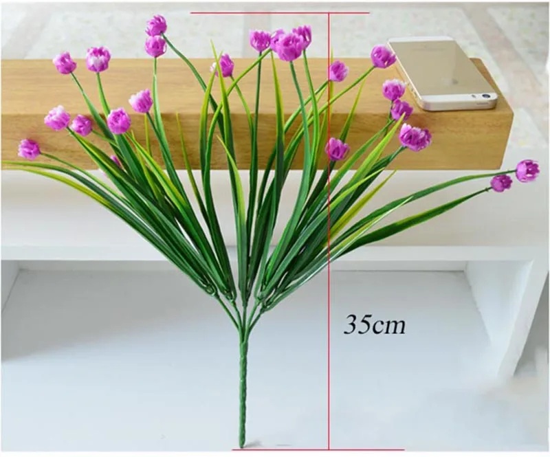 Flone Artificial Plastic Fake Flowers 35cm Small Flower Bouquet Tulip Home Living room Warm Decoration Garden Artificial Flowers (16)