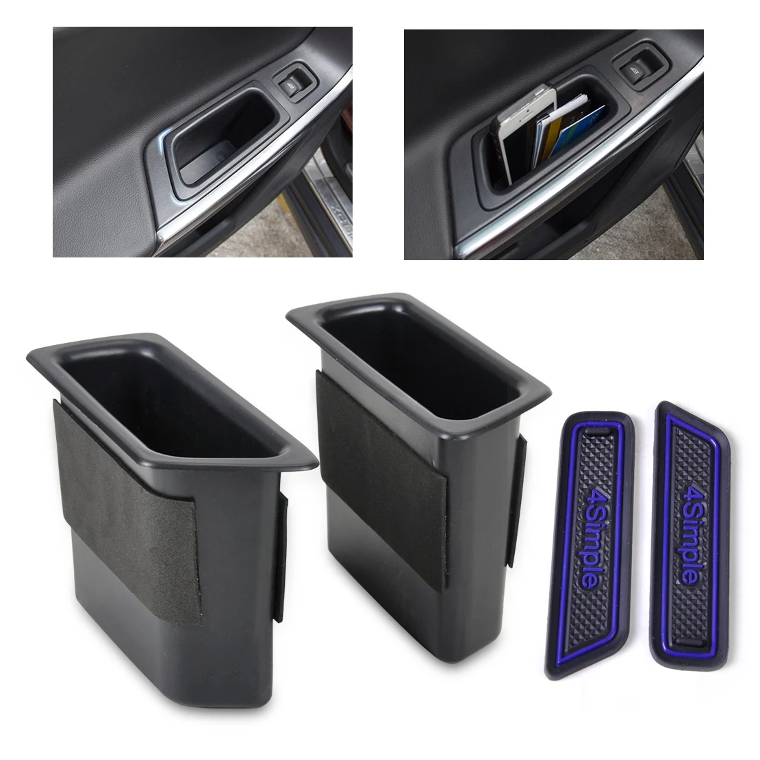 CITALL Новый ABS Пластик 2 шт. сзади двери контейнера подлокотник коробка для хранения для VOLVO XC60 2008 2009 2010 2011 2012 2013 2014 2015