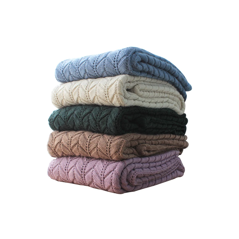 Американское трикотажное одеяло, однотонное простое покрытое одеяло, одеяло для дивана, для отдыха, модель, для комнаты, кровати, хвоста, стиль