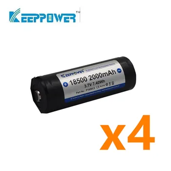 

4 pcs Keeppower Original 14500 1000mAh 3.7V 3.70Wh Protected Rechargeable Lithium Battery Li-ion Batteries for flashlight