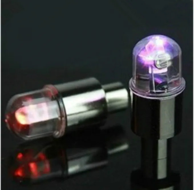 

Free Shipping! Wholesale New 6Pcs Colors Bike Bicycle Car Cycling Wheel Tire Valve Cap Flash LED Lights Lamp Bicycle Accessory
