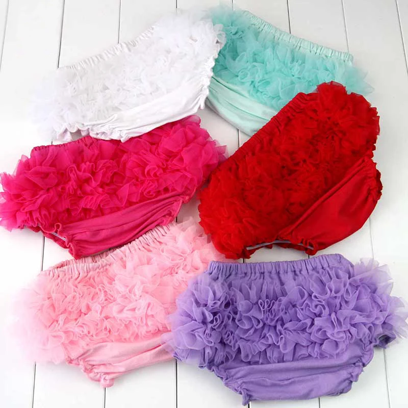 cotton baby girl bloomers diaper cover and headband set newborn tutu