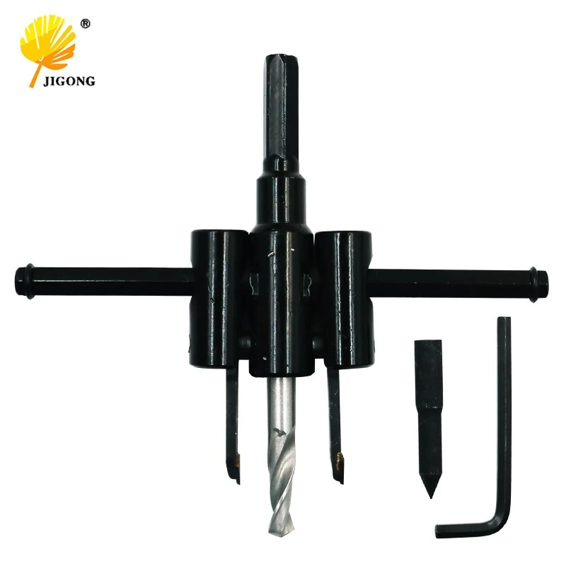 

JIGONG Circle Hole Saw Cutter Drill Bit SH-058 Adjustable Wood Drywall Circle Hole Drill Cutter Bit Saw Use 30mm to 120mm