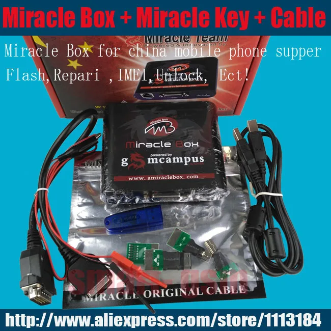 

2019 100% Original Miracle box +Miracle key with cables ( V2.95 hot update ) for china mobile phones Unlock+Repairing unlock
