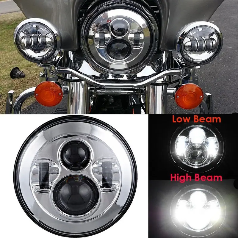 Для Harley Davidson Touring Electra Glide Road King Street Ultra Limited Softail Fat Boy 7 &quotдюймовая круглая