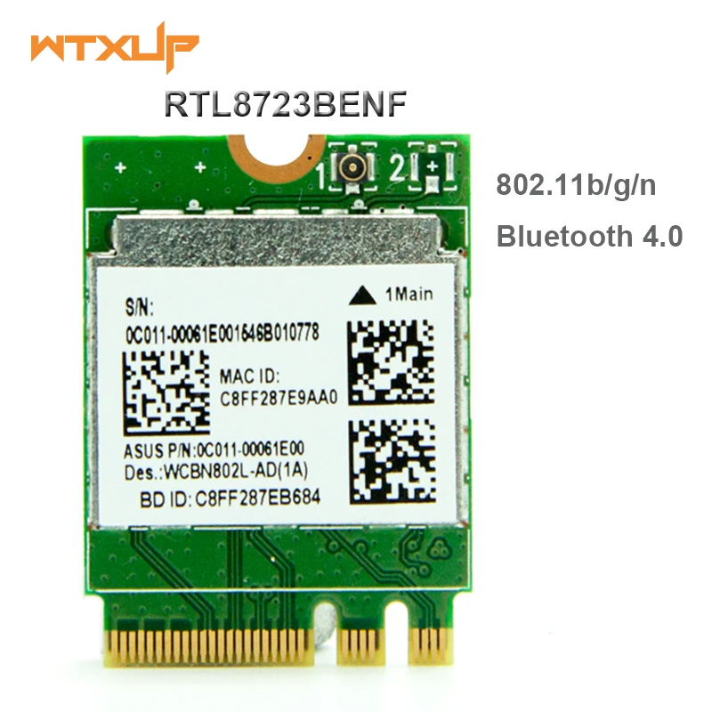 Reaktek RTL8723BEnf RTL8723BE Wireless N Adapter WiFi Card Bluetooth NGFF card